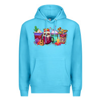 Ocean Blue dia de los muertos coffee cups Premium Hoodie - texasbilliewilder