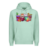 Seafoam dia de los muertos coffee cups Premium Hoodie - texasbilliewilder