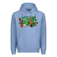 Colony Blue christmas trees with tennis Premium Hoodie - Zillion Design Studio
