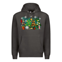Smoke christmas trees with tennis Premium Hoodie - Zillion Design Studio