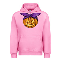 Fuchsia Pink Jack O' Lantern Halloween Pumpkin Urban Hoodie - RanaPortraitStore