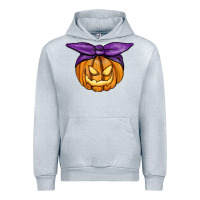 Heather Grey Jack O' Lantern Halloween Pumpkin Urban Hoodie - RanaPortraitStore