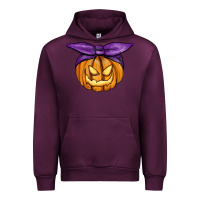 Mauve Wine Jack O' Lantern Halloween Pumpkin Urban Hoodie - RanaPortraitStore