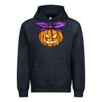Navy Jack O' Lantern Halloween Pumpkin Urban Hoodie - RanaPortraitStore