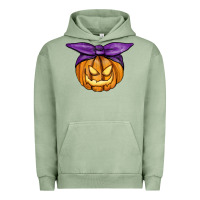 Pigment Oil Green Jack O' Lantern Halloween Pumpkin Urban Hoodie - RanaPortraitStore