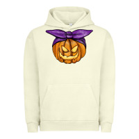 Pigment Pistachio Jack O' Lantern Halloween Pumpkin Urban Hoodie - RanaPortraitStore