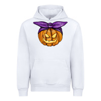 White Jack O' Lantern Halloween Pumpkin Urban Hoodie - RanaPortraitStore