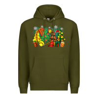 Army Green christmas trees with softball Premium Hoodie - Zillion Design Studio