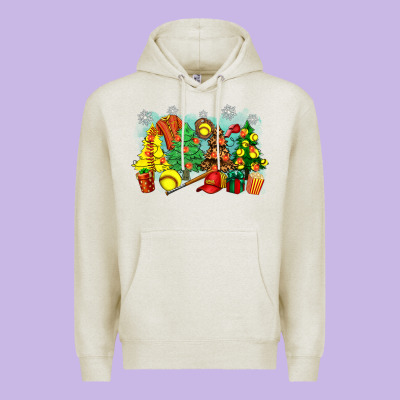 Christmas Trees With Softball Premium Hoodie Designed By Zillion Design Studio