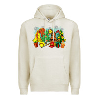 Oatmeal Heather christmas trees with softball Premium Hoodie - Zillion Design Studio