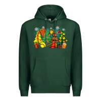 Sports Green christmas trees with softball Premium Hoodie - Zillion Design Studio