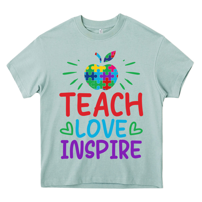 Teach Love Inspire Heavy Core Tee by CowhideDigitalArt | Teevron