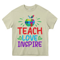Mossy teach love inspire Heavy Core Tee - CowhideDigitalArt