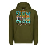 Army Green farm sweet farm with horses Premium Hoodie - texasbilliewilder