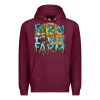 Burgundy farm sweet farm with horses Premium Hoodie - texasbilliewilder