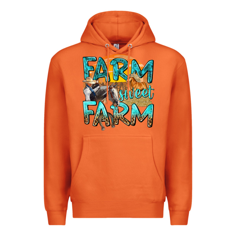 Farm Sweet Farm With Horses Premium Hoodie by texasbilliewilder | Teevron