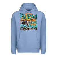 Colony Blue farm sweet farm with horses Premium Hoodie - texasbilliewilder