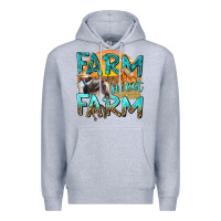 Heather Grey farm sweet farm with horses Premium Hoodie - texasbilliewilder