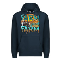 Navy farm sweet farm with horses Premium Hoodie - texasbilliewilder