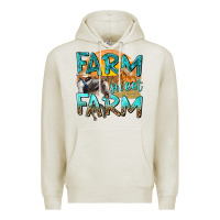 Oatmeal Heather farm sweet farm with horses Premium Hoodie - texasbilliewilder