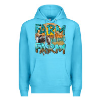 Ocean Blue farm sweet farm with horses Premium Hoodie - texasbilliewilder