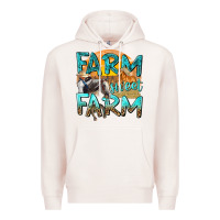 Pale Pink farm sweet farm with horses Premium Hoodie - texasbilliewilder