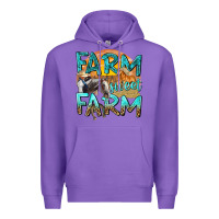 Purple farm sweet farm with horses Premium Hoodie - texasbilliewilder