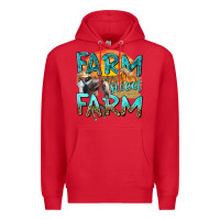 Red farm sweet farm with horses Premium Hoodie - texasbilliewilder