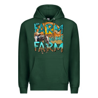Sports Green farm sweet farm with horses Premium Hoodie - texasbilliewilder