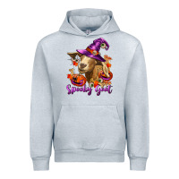 Heather Grey Spooky Goat Urban Hoodie - RanaPortraitStore
