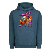 Pigment Midnight Navy Spooky Goat Urban Hoodie - RanaPortraitStore