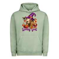 Pigment Oil Green Spooky Goat Urban Hoodie - RanaPortraitStore