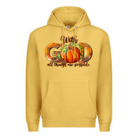 Antique Gold With God All Thing Are Possible Premium Hoodie - RanaPortraitStore