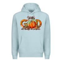 Blue Mist With God All Thing Are Possible Premium Hoodie - RanaPortraitStore