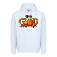 White With God All Thing Are Possible Premium Hoodie - RanaPortraitStore