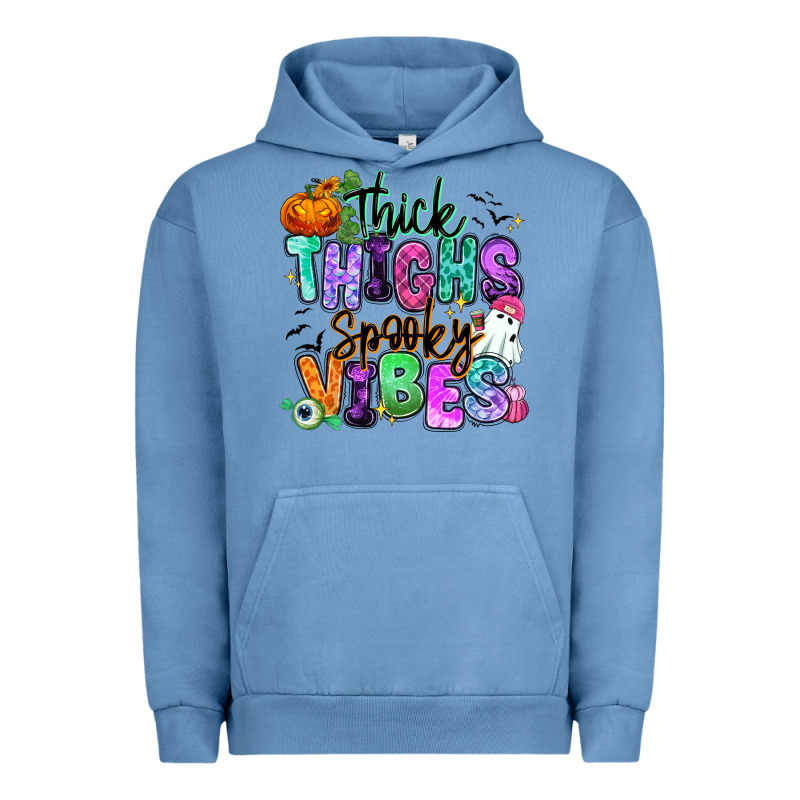 Thick Thighs Spooky Vibes Urban Hoodie by RanaPortraitStore | Teevron