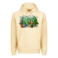 Pina Colada christmas trees with hockey Premium Hoodie - Zillion Design Studio