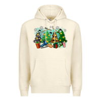 Sandshell christmas trees with hockey Premium Hoodie - Zillion Design Studio