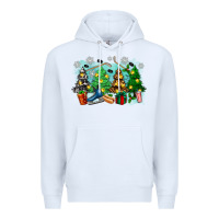 White christmas trees with hockey Premium Hoodie - Zillion Design Studio