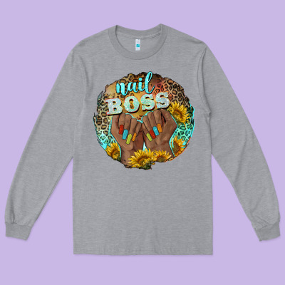 Nail Boss Long Sleeve Tee Designed By Barkaloodesign