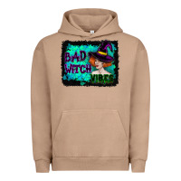 Pigment Burro Halloween Bad Witch Vibes Watercolor Urban Hoodie - RanaPortraitStore