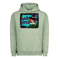 Pigment Oil Green Halloween Bad Witch Vibes Watercolor Urban Hoodie - RanaPortraitStore