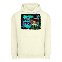 Pigment Pistachio Halloween Bad Witch Vibes Watercolor Urban Hoodie - RanaPortraitStore