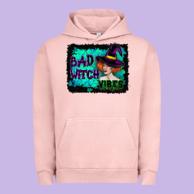 Halloween Bad Witch Vibes Watercolor Urban Hoodie Designed By Ranaportraitstore