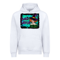 White Halloween Bad Witch Vibes Watercolor Urban Hoodie - RanaPortraitStore