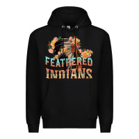 Black feathered indians Premium Hoodie - texasbilliewilder