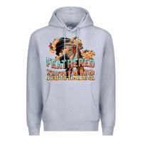 Heather Grey feathered indians Premium Hoodie - texasbilliewilder