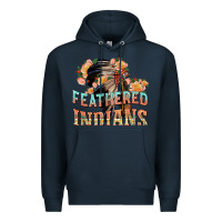 Navy feathered indians Premium Hoodie - texasbilliewilder