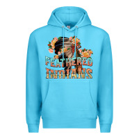 Ocean Blue feathered indians Premium Hoodie - texasbilliewilder