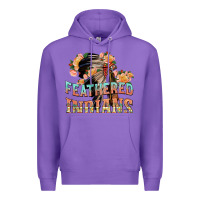 Purple feathered indians Premium Hoodie - texasbilliewilder